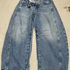 We the Free Free People Lucky You Mid Rise Barrel NWT Denim Jeans